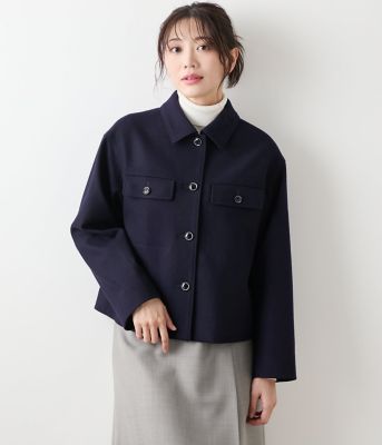 ＜NEWYORKER (Women)＞ＮＥＷＹＯＲＫＥＲ　ＭＥＬＴＯＮ　ステンカラーショートジャケット（２０２５５１１１６２７０）