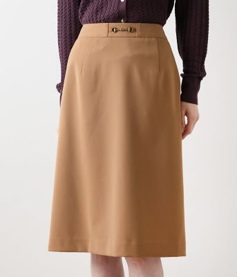 ギャバライクポリエステル ビット付きスカート