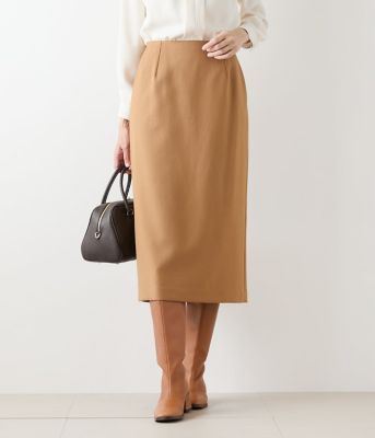 NEWYORKER (Women)/ニューヨーカー ウールブレンドダブルクロス ロングタイトスカート(202551256262) 34キャメル ロングスカート【三越伊勢丹/公式】