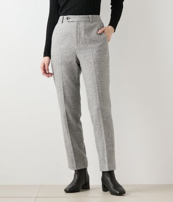 ＜NEWYORKER (Women)＞ブロークンヘリンボーンツィード　テーパードパンツ（２０２５５１３１６１６２）