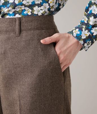 ウールフラノ センタープレスワイドパンツ（202551316171