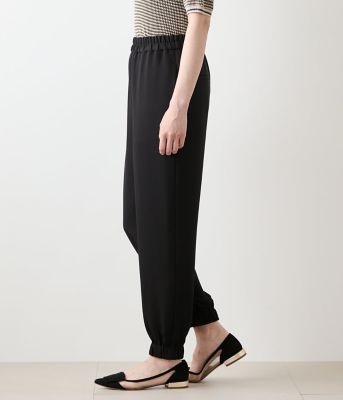 ポリエステルダブルクロス テーパードジョガーパンツ