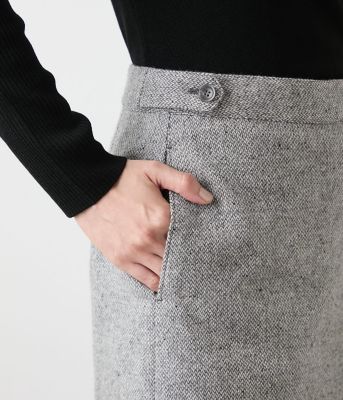 ブロークンヘリンボーンツィード キュロットパンツ