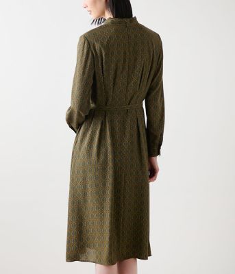 ぽ ビットプリント ボウタイワンピース（202551416152