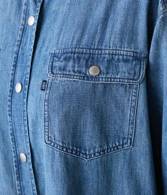 P56★美品★22SS★極上ラメ糸混 デニムシャツワンピース ブルネロクチネリ P56☆美品☆22SS☆極上ラメ糸混 デニムシャツワンピース