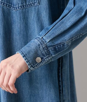 AT1835【美品】ディーゼル デニムシャツワンピース ベルト ロゴワッペン M AT1835【美品】ディーゼル デニムシャツワンピース ベルト ロゴ