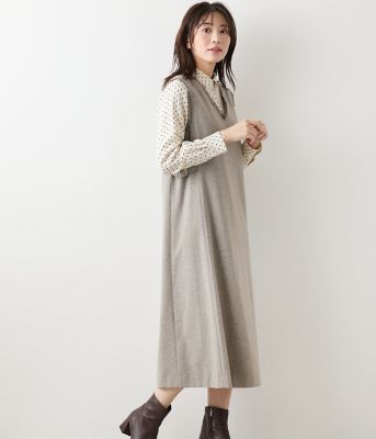 極美品　23区　シルクネップツイード ジャンパースカート　グレー 極美品 23区 シルクネップツイード ジャンパースカート グレーく