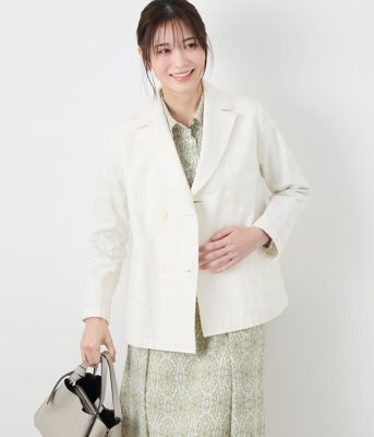 ＜NEWYORKER (Women)＞ジャカードボーダー　ピーコート（２０２５５１５５５２２０）