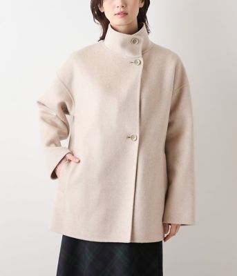 ENFOLD ウールリバー スタンド ショート コート ENFOLD - ENFOLD ウールリバー スタンド ショート コートの通販 by