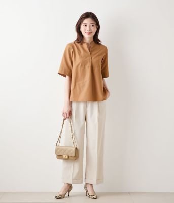 レディース ビブ フロント シャツ HYKE（ハイク）の「＜HYKE（ハイク）＞ BIB FRONT シャツ
