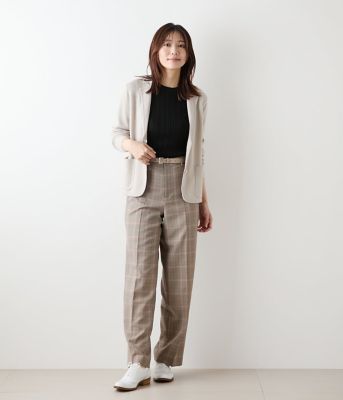 ニューヨーカー（NEWYORKER）/【手洗い可能】和紙混接結編み ニットジャケット 手洗い可能】和紙混接結編み ニットジャケット