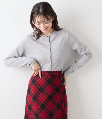 ＜NEWYORKER (Women)＞【手洗い可能】キャッシュウール　クルーネックカーディガン（２０２５５１７１６５６０）