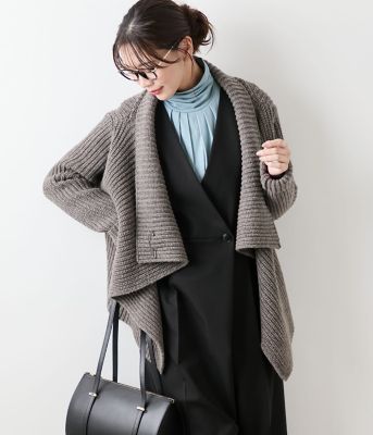 ＜NEWYORKER (Women)＞ウールナイロン　ローゲージニットトッパー（２０２５５１７１６６６１）