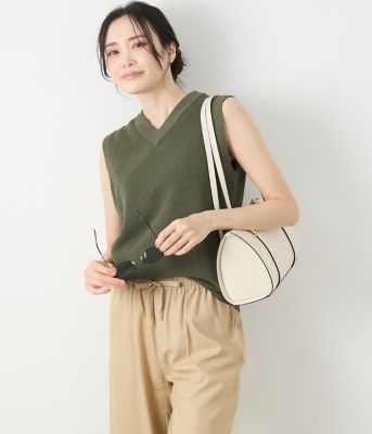 リネンライクワッフル　Ｖネックノースリーブプルオーバー（２０２５５１７２５６６０）