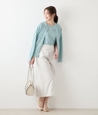 TCホールガーメント（R） 求心透かし柄5分袖プルオーバー