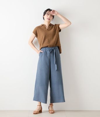 コットンブークレー　スキッパーニットポロシャツ（２０２５５１７５５６６３）