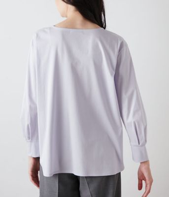 NEWYORKER / ニューヨーカー コットンナイロントリコット ラウンドヘムカットソー NEWYORKER｜コットンナイロントリコット ラウンドヘムカットソー