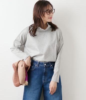 NEWYORKER (Women)/ニューヨーカー オーガニックコットンスムース オフハイネックプルオーバー(202551816655) 03グレー トップス【三越伊勢丹/公式】