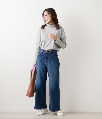 オーガニックコットンスムース オフハイネックプルオーバー