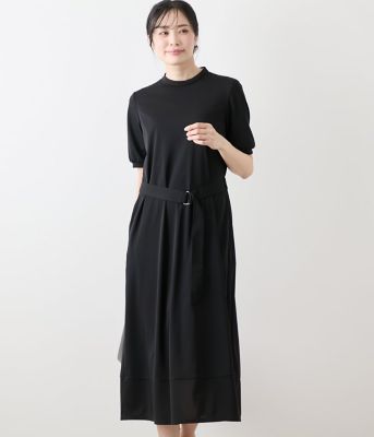 ＜NEWYORKER (Women)＞強撚スムース　ハイネック５分袖カットソーワンピース（２０２５５１８４５９５３）