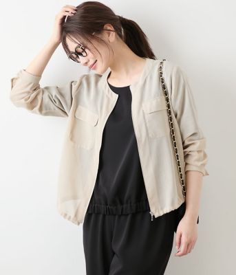 ☆極美品　theory luxe ジップアップブルゾン　2024SS L】リサイクルポリエステルシアーローン ジップアップブルゾン
