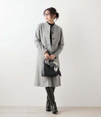 L】ブロークンヘリンボーンツィード ブルゾン