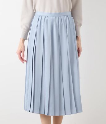 【Ｌ】バックサテン　変形プリーツスカート（２０２５５４２５５１２１）
