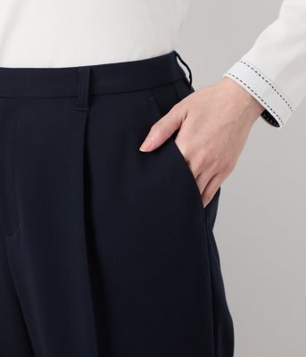 【Ｌ】コンパクトダブルクロス　センタープレステーパードパンツ（２０２５５４３１５１２２）