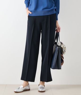 ＜NEWYORKER L (Women/大きいサイズ)＞【Ｌ】ドライライトツイル　１タックストレートパンツ（２０２５５４３１５１３３）