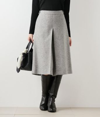 ＜NEWYORKER L (Women/大きいサイズ)＞【Ｌ】ブロークンヘリンボーンツィード　キュロットパンツ（２０２５５４３３６１６２）