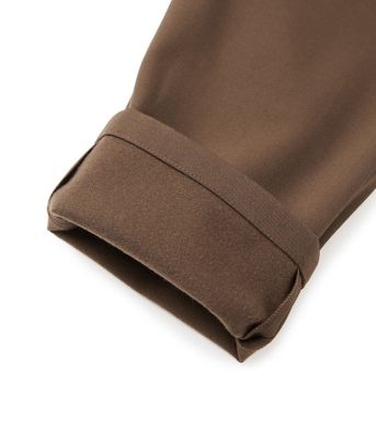 L】【ウォッシャブル】裏起毛 あったかテーパードパンツ