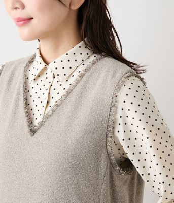 新品未使用 23区 44（3L）シルクネップツイード ジャンパースカート 23区（大きいサイズ） シルクネップツイード ジャンパースカート