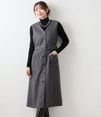 【美品】ダイアグラム　テーラージャンパースカート　ジレ　トレンチ　ウール 完売品 美品 ダイアグラム テーラージャンパースカート ジレ トレンチ