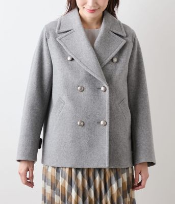 【限定価格／リネン100%／大きいサイズ✨️】45R ピーコート ジャケット 限定価格／リネン100%／大きいサイズ✨️】45R ピーコート ジャケット