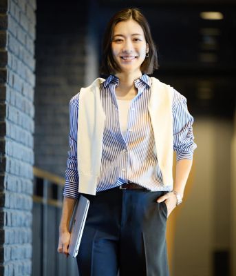 NEWYORKER L (Women/大きいサイズ)/ニューヨーカー Ｌ 【Ｌ】ロンドンストライプ　レギュラーカラーシャツ（ブルー）（２０２５５４６１５２１２）