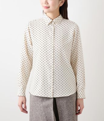 美品 アイシービー 24AW レトロウォールペーパープリントブラウス ボウタイ アクアガレージ aquagarage ボウタイブラウス 黒 ブラウス