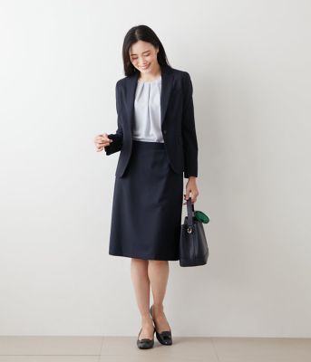 NEWYORKER L-SIZE / ニューヨーカー エルサイズ マットサテン 7分袖タックブラウス マットサテン 7分袖タックブラウス(51645114-2025