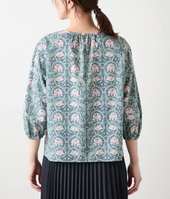 三*゜様 母の日★定価33,000円★新品未使用★西川モリスギャラリーシルクブラ L】リバティ ウィリアム・モリス アフリカンマリーゴールド