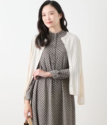極美品　Burberry's クリーム色 カーディガン　ブルゾン　ウールブルゾン L】和紙ポリエステル ジップアップニットブルゾン