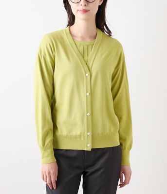 L】【手洗い可能】レーヨンポリストレッチ Vネック