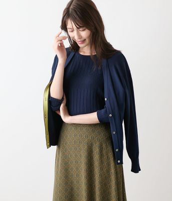 L】【手洗い可能】レーヨンポリストレッチ Vネック