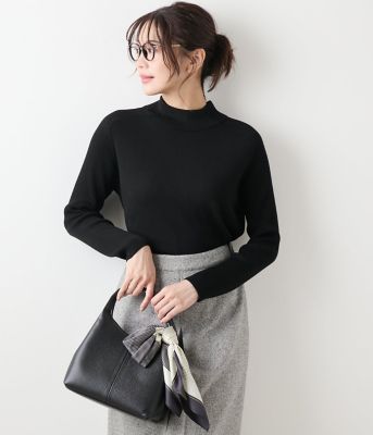 ＜NEWYORKER L (Women/大きいサイズ)＞【Ｌ】【手洗い可能】ウォッシャブルウール　ボトルネックプルオーバー（２０２５５４７１６６５２）