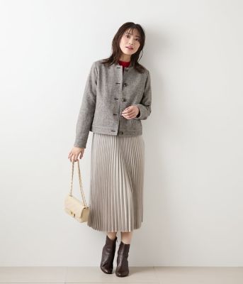 L】【手洗い可能】ウォッシャブルウール ボトルネックプル