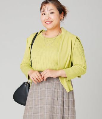 ＜NEWYORKER L (Women/大きいサイズ)＞【Ｌ】【手洗い可能】レーヨンポリストレッチ　７分袖クルーネックプルオーバー（２０２５５４７２６６１２）