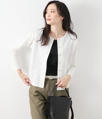 ＜NEWYORKER L (Women/大きいサイズ)＞【Ｌ】コットンポリエステルボーダー　前後２ＷＡＹカットソー（２０２５５４８１５６２３）