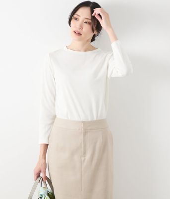 ＜NEWYORKER L (Women/大きいサイズ)＞【Ｌ】ガス焼き強撚フライス　ラウンドネックプルオーバー（２０２５５４８１５６２６）