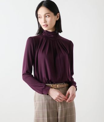 未使用超極美品♥シャネル♥タートルネック♥ 36サイズ L】ラグウォーム ギャザータートルネックカットソー