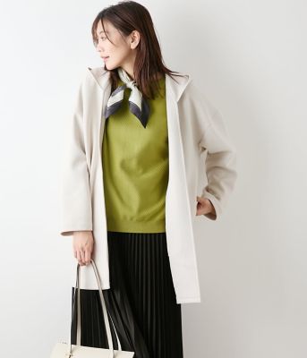 ＜NEWYORKER L (Women/大きいサイズ)＞【Ｌ】【ウォッシャブル】ポリエステルダンボールライト　フーデットコーディガン（２０２５５４８１６６１５）