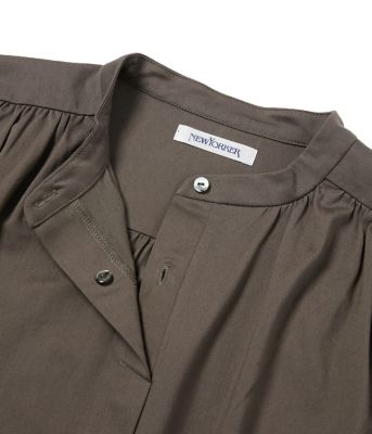 NEWYORKER L-SIZE / ニューヨーカー エルサイズ コットンナイロントリコット スタンドカラープルオーバー L】コットンナイロントリコット スタンドカラープルオーバー