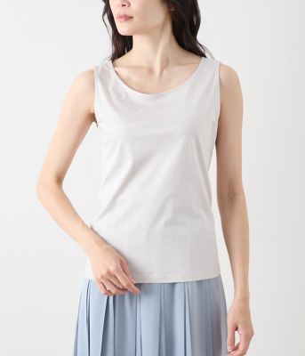 【入手困難】Lady's 米国 直輸入　グレーTAILスコート＆タンクトップ L】【接触冷感】セルロースコットンスムース タンクトップ
